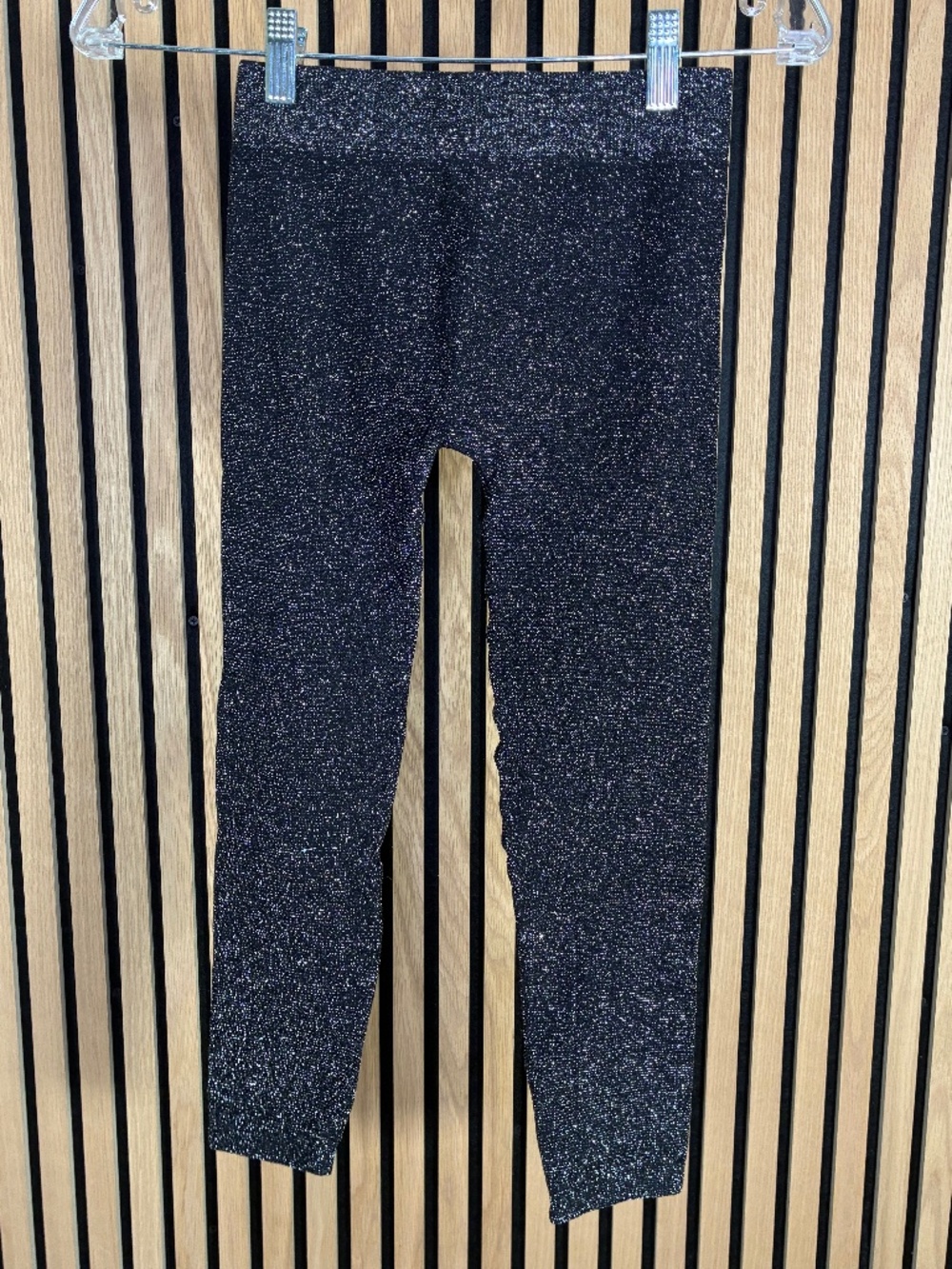 Silver & Black Sparkly Leggings